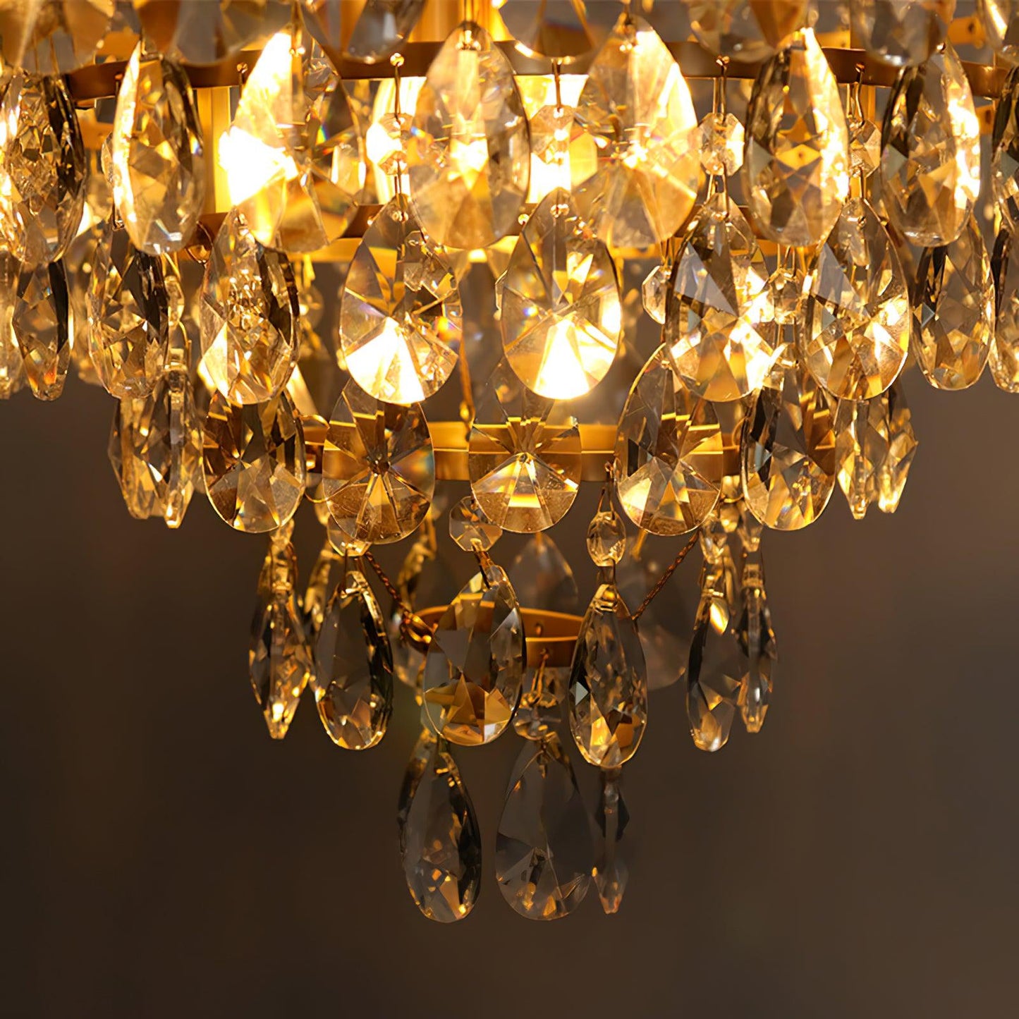 Elegant Vintage Crystal Chandelier - Dimmable, Easy Installation