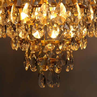 Elegant Vintage Crystal Chandelier - Dimmable, Easy Installation