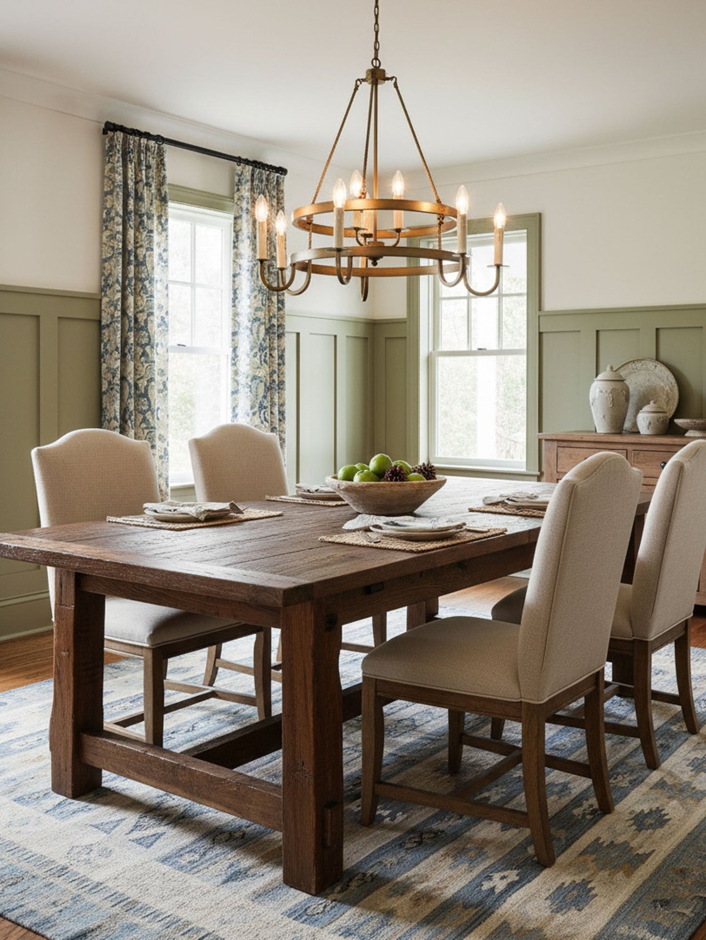 Vintage Voyager Chandelier - Elegant Lighting with Adjustable Height &