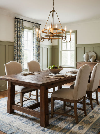 Vintage Voyager Chandelier - Elegant Lighting with Adjustable Height &