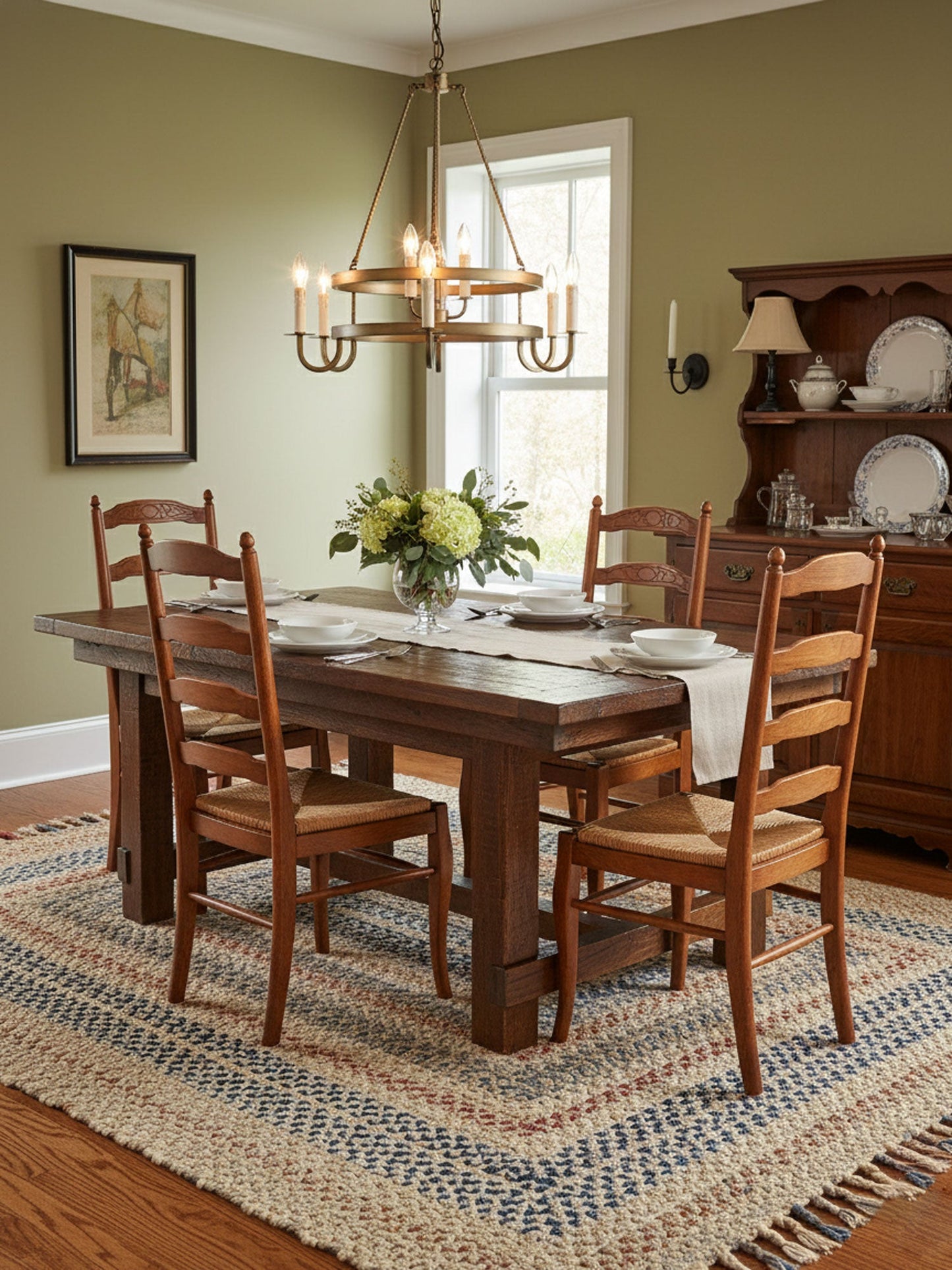 Vintage Voyager Chandelier - Elegant Lighting with Adjustable Height &