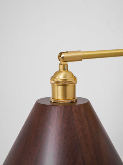 Vintage Wood Plug-in Wall Lamp with Adjustable Brightness & Easy Insta