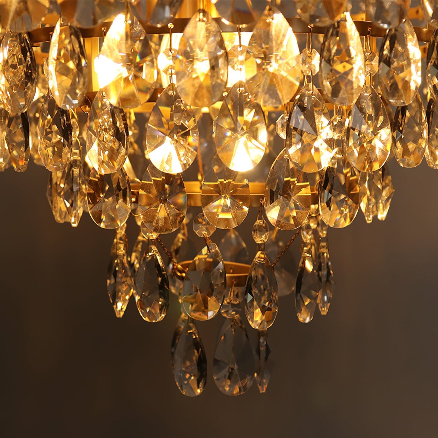 Elegant Vintage Crystal Chandelier - Dimmable, Easy Installation