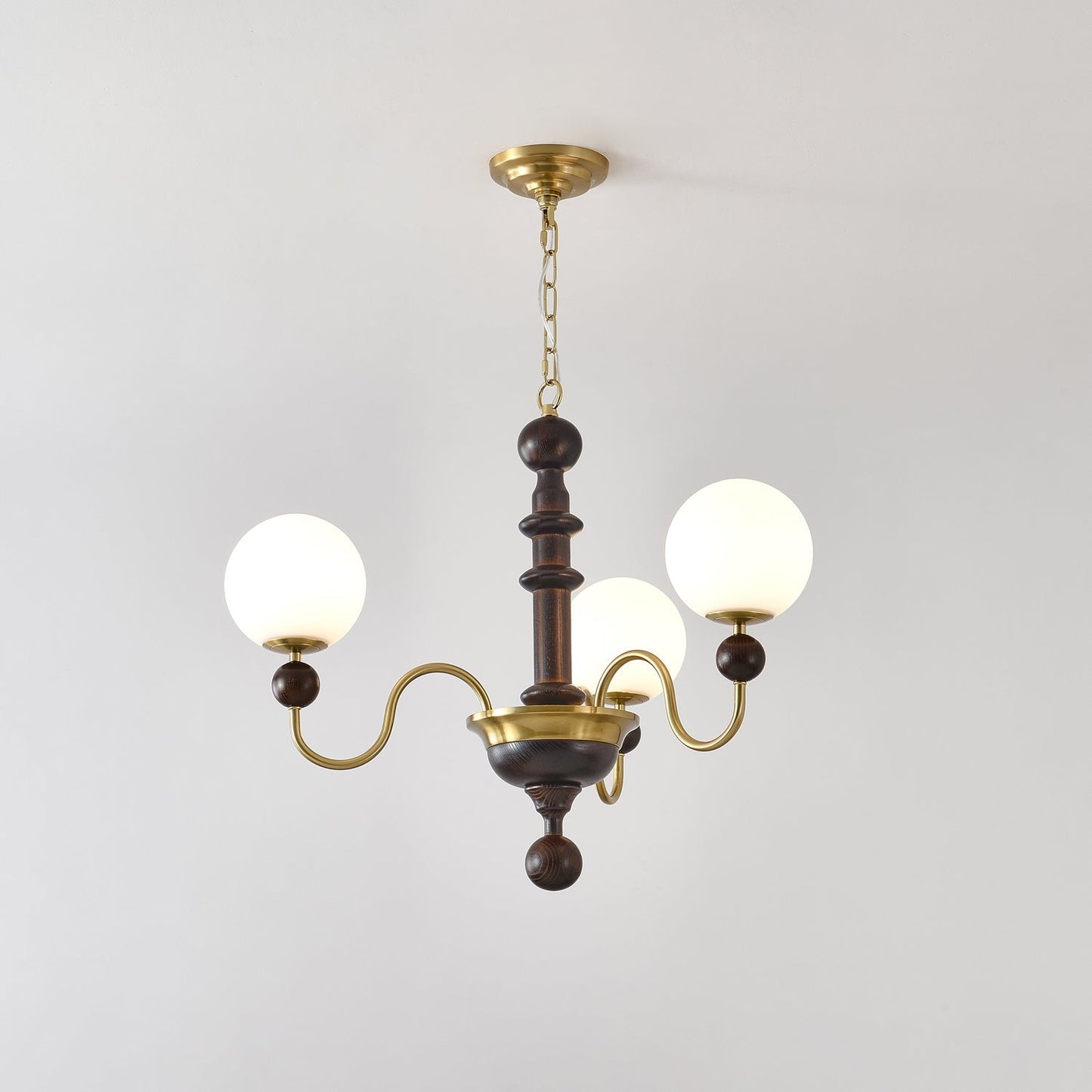 Vintage Curved Sphere Chandelier - Elegant Design with Adjustable Heig