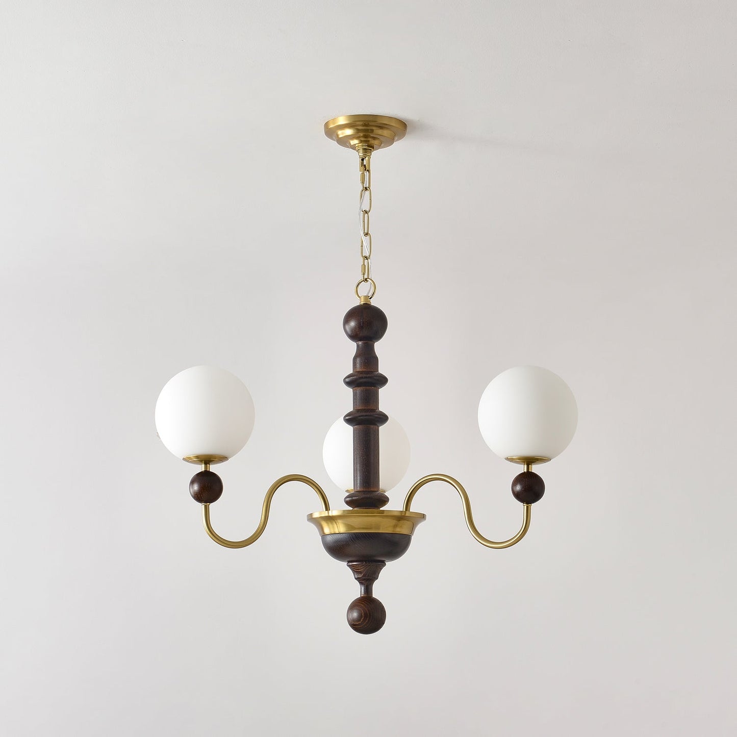 Vintage Curved Sphere Chandelier - Elegant Design with Adjustable Heig