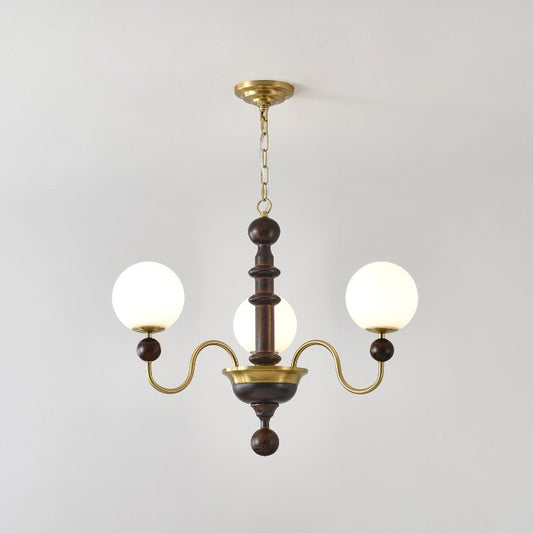 Vintage Curved Sphere Chandelier - Elegant Design with Adjustable Heig