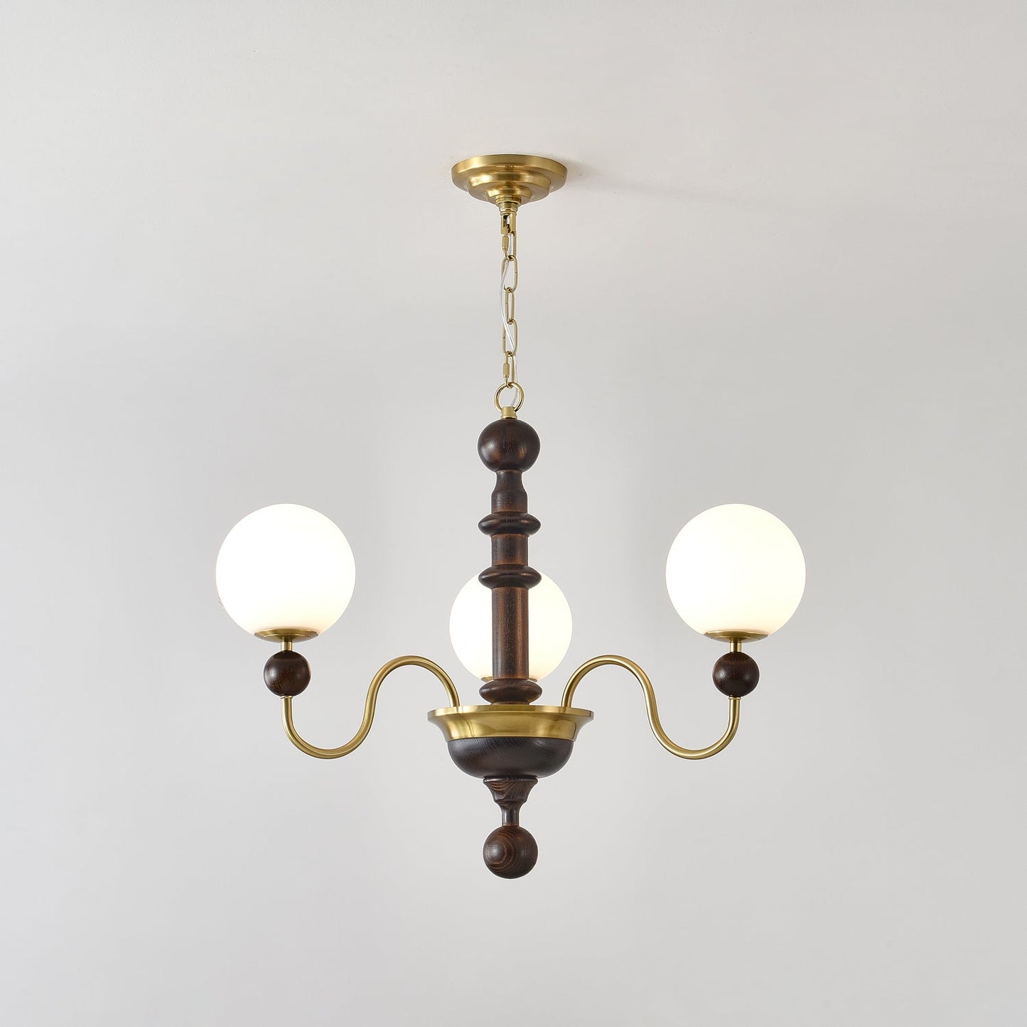 Vintage Curved Sphere Chandelier - Elegant Design with Adjustable Heig