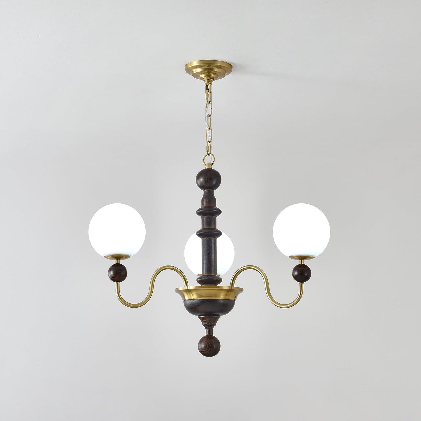 Vintage Curved Sphere Chandelier - Elegant Design with Adjustable Heig