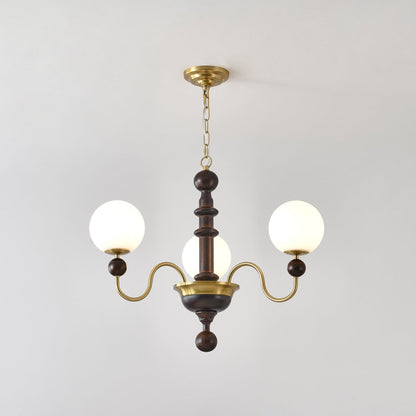 Vintage Curved Sphere Chandelier - Elegant Design with Adjustable Heig