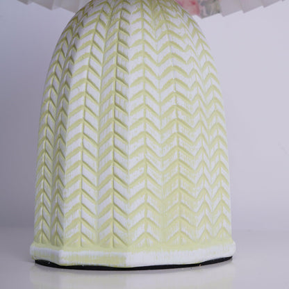 Elegant Vintage Pleated Table Lamp with Adjustable Brightness and Soft