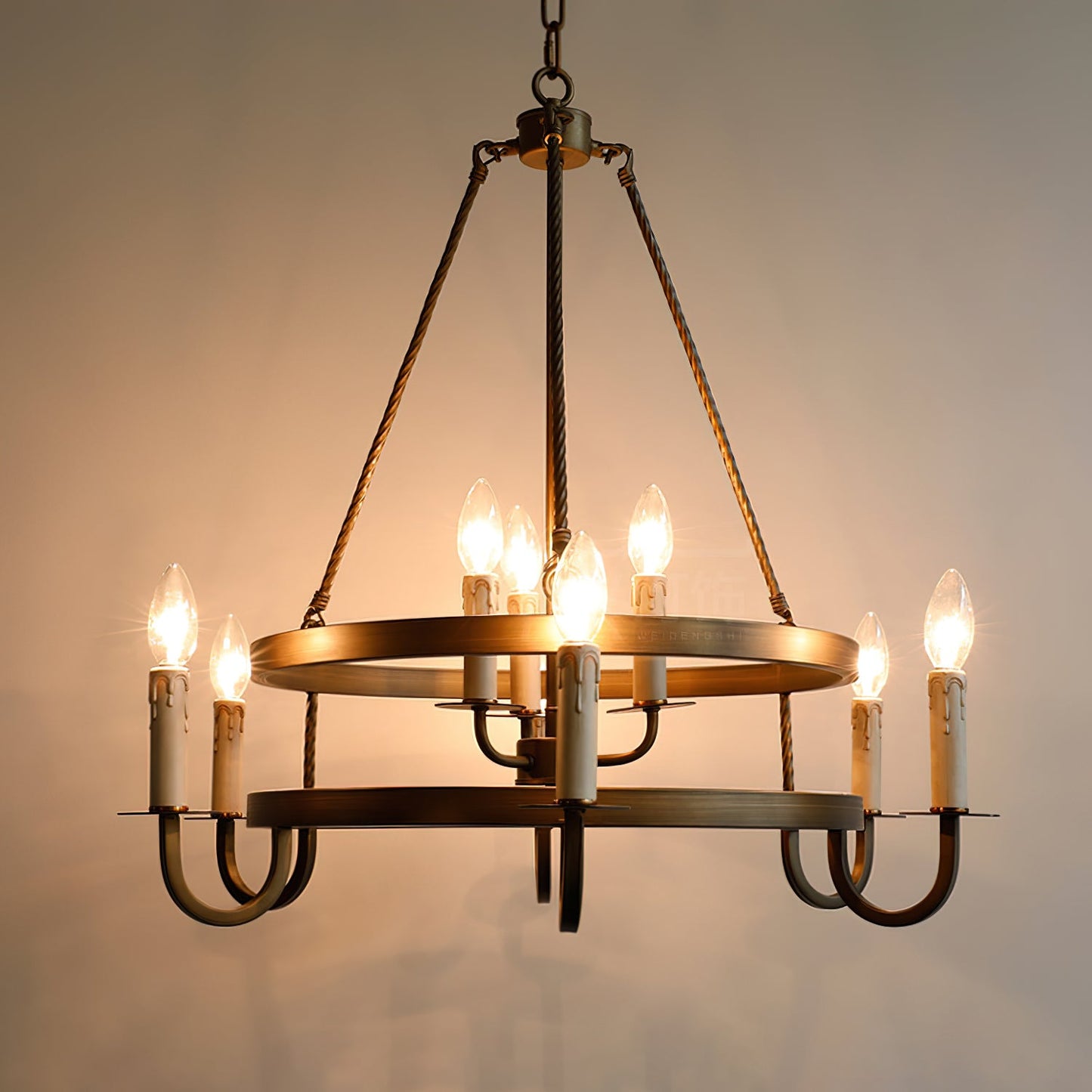 Vintage Voyager Chandelier - Elegant Lighting with Adjustable Height &