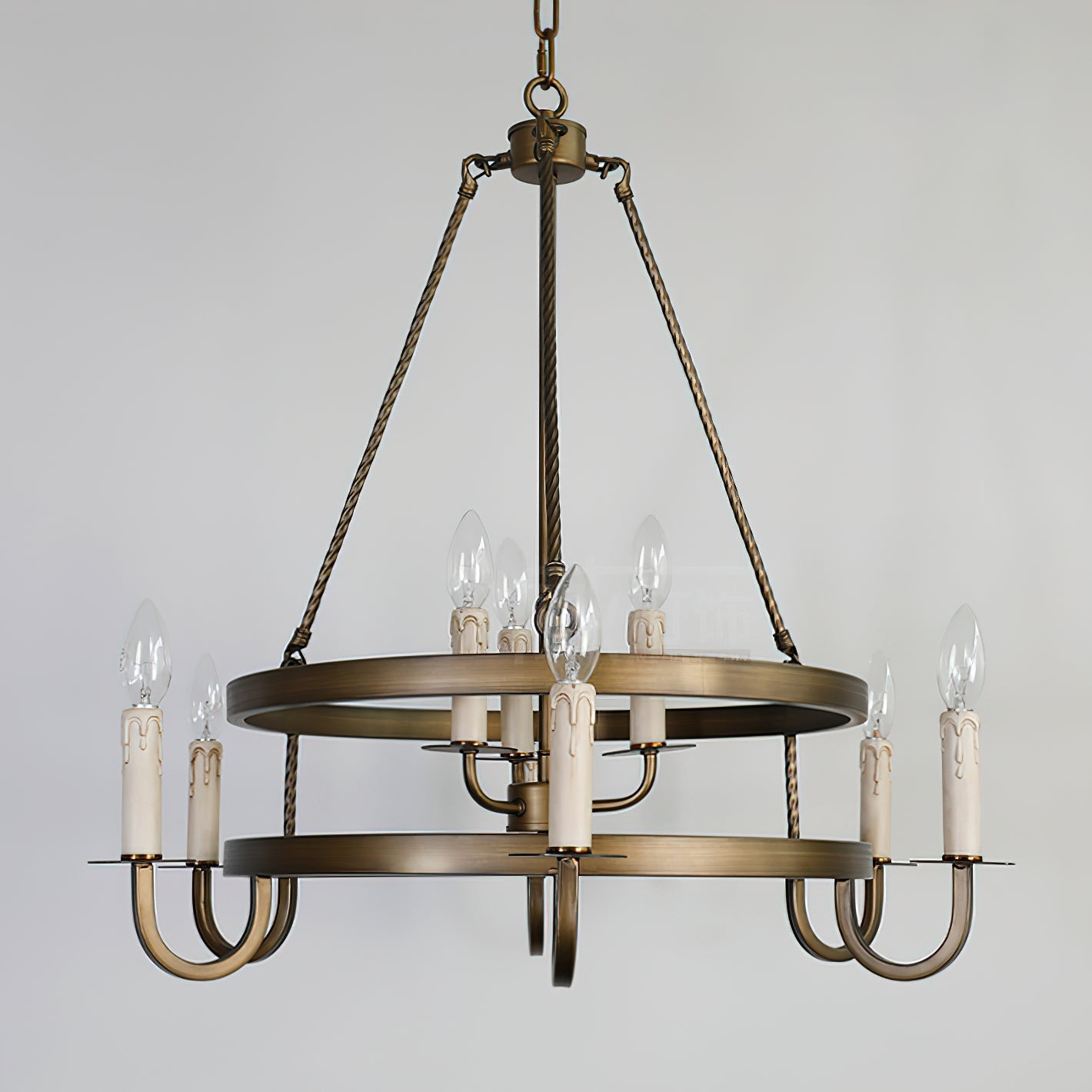 Vintage Voyager Chandelier - Elegant Lighting with Adjustable Height &