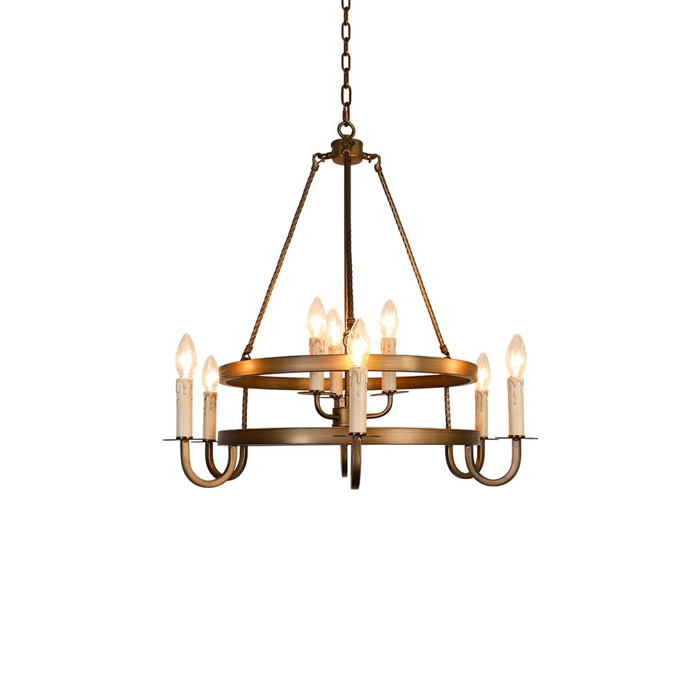 Vintage Voyager Chandelier - Elegant Lighting with Adjustable Height &
