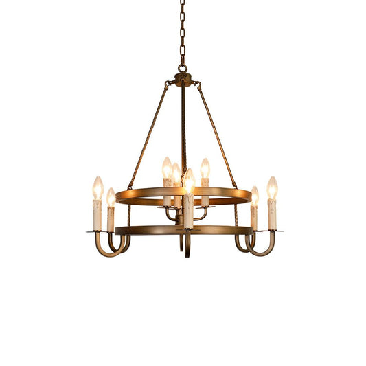 Vintage Voyager Chandelier - Elegant Lighting with Adjustable Height &