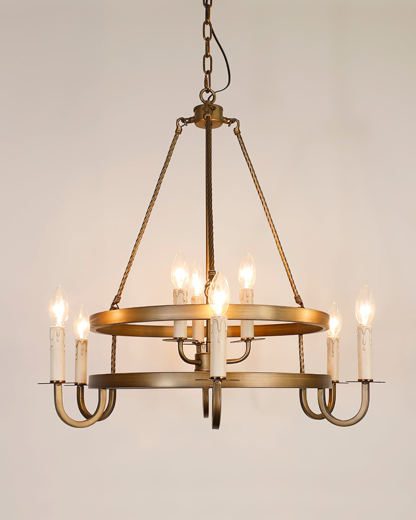 Vintage Voyager Chandelier - Elegant Lighting with Adjustable Height &
