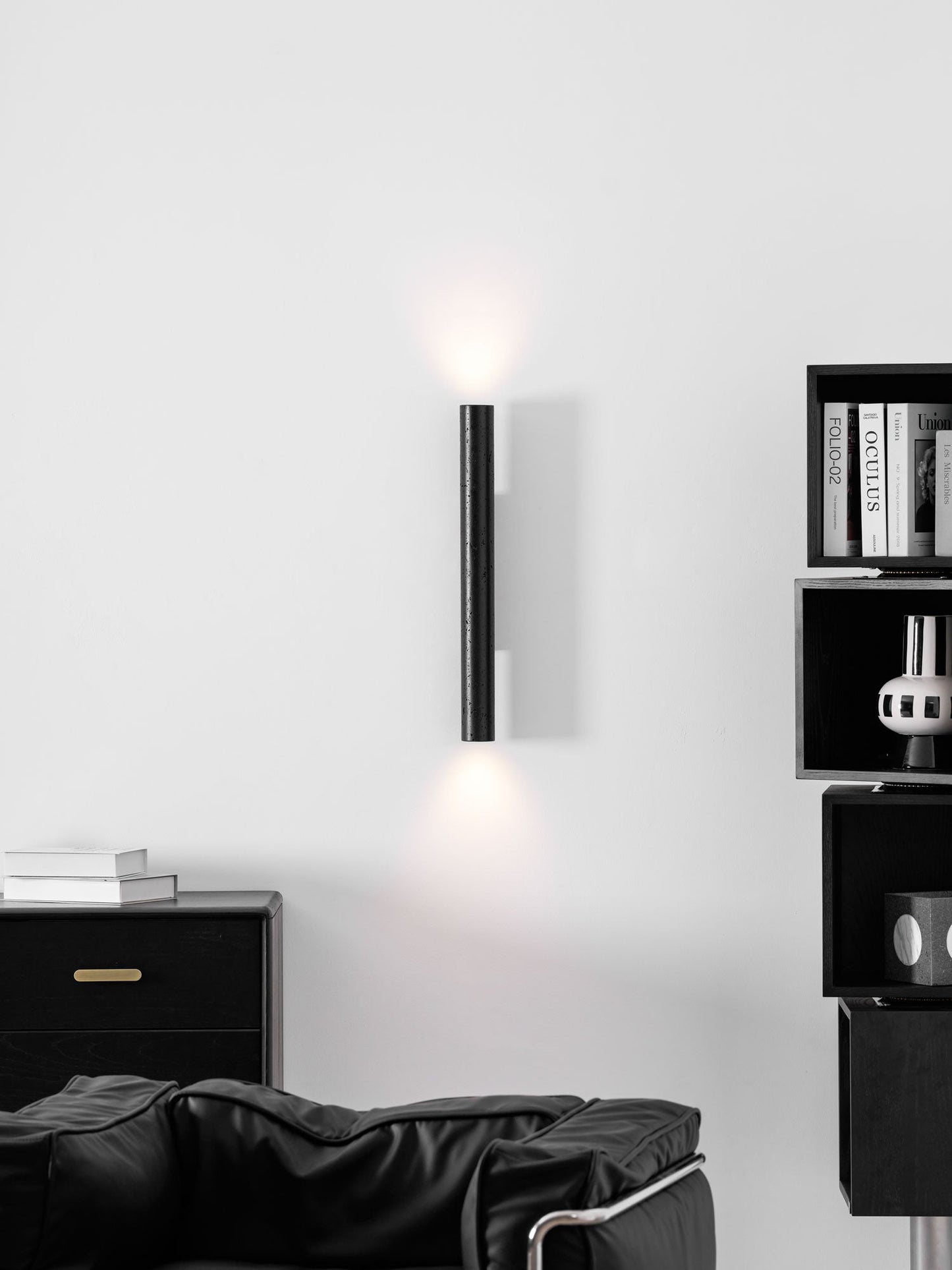 Volcanic Noir Wall Sconce - Adjustable Angle & Energy-Efficient LED