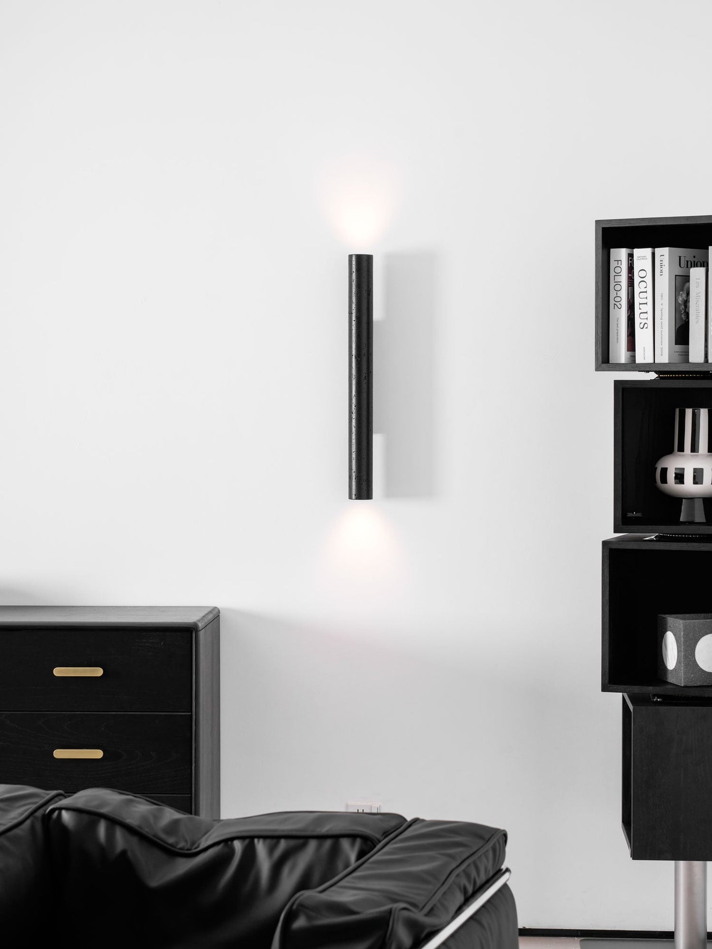 Volcanic Noir Wall Sconce - Adjustable Angle & Energy-Efficient LED