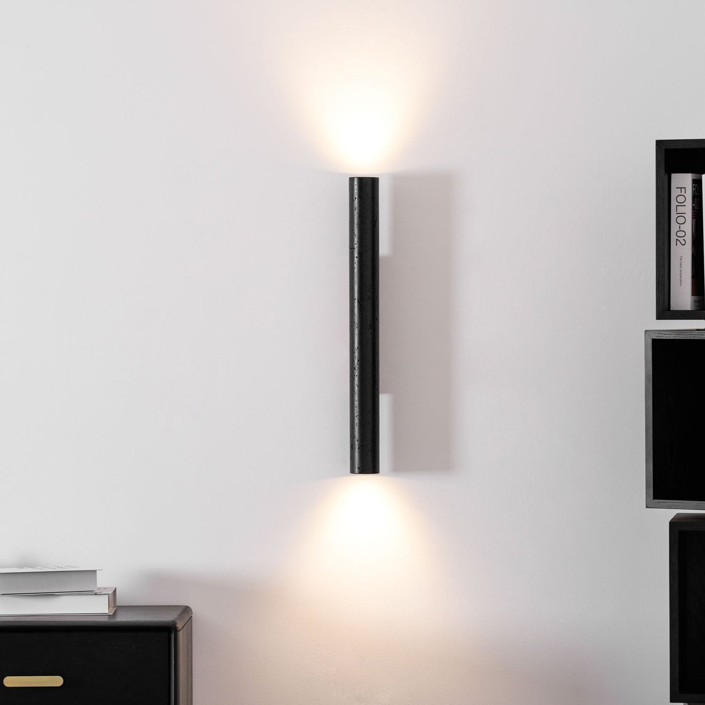 Volcanic Noir Wall Sconce - Adjustable Angle & Energy-Efficient LED