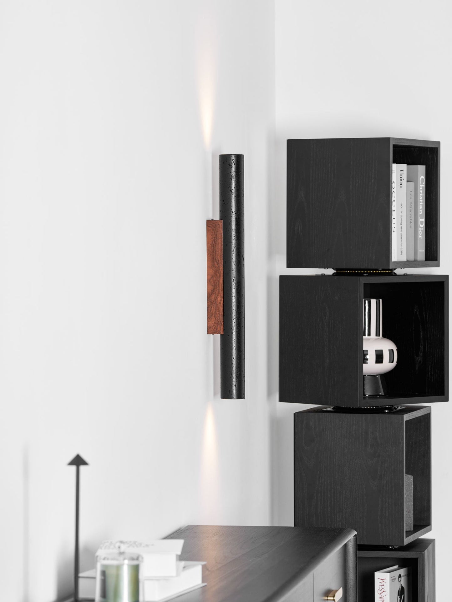 Volcanic Noir Wall Sconce - Adjustable Angle & Energy-Efficient LED