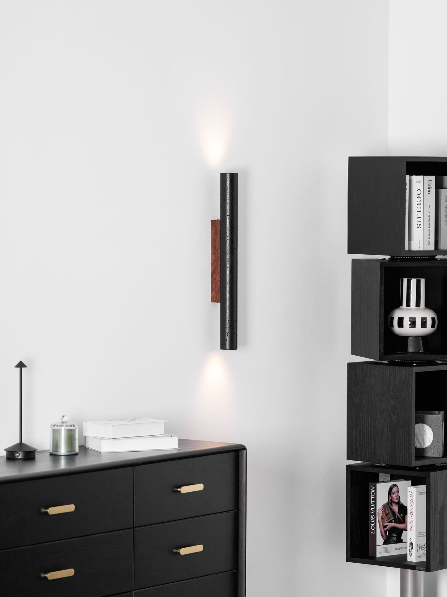 Volcanic Noir Wall Sconce - Adjustable Angle & Energy-Efficient LED