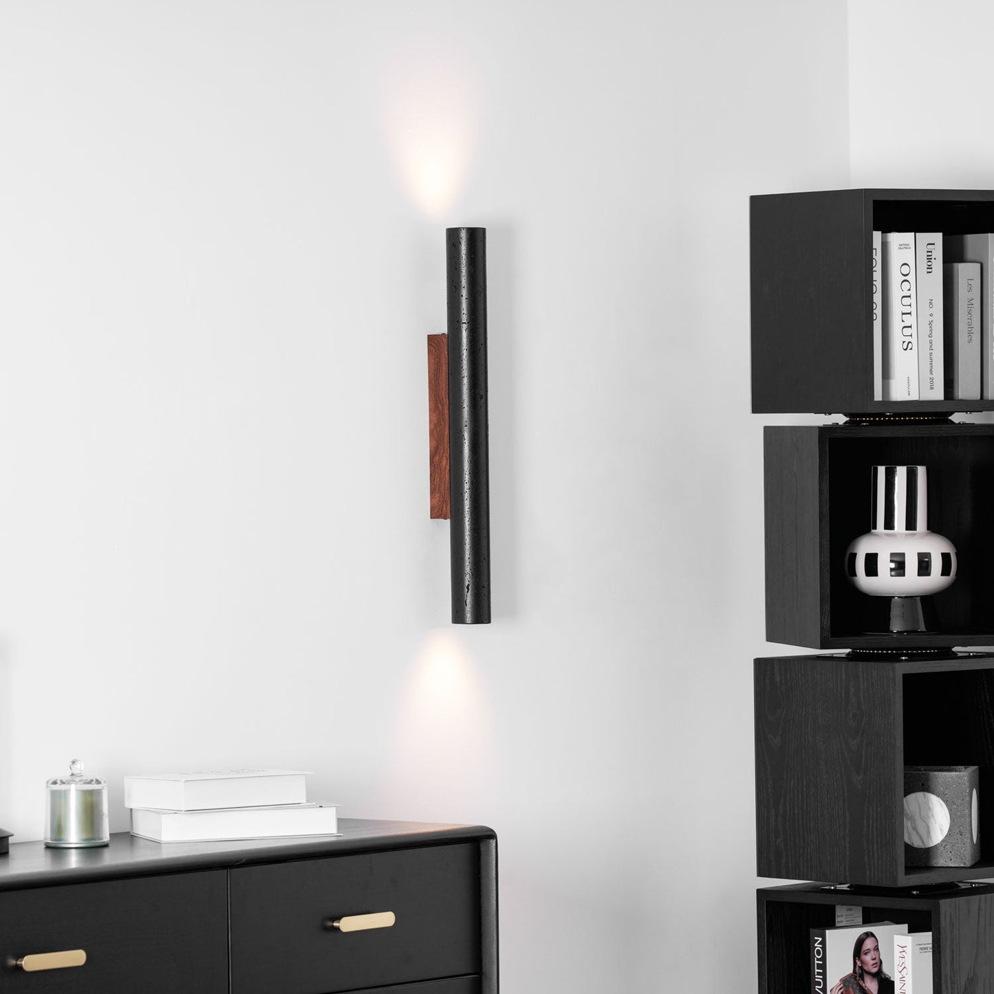 Volcanic Noir Wall Sconce - Adjustable Angle & Energy-Efficient LED