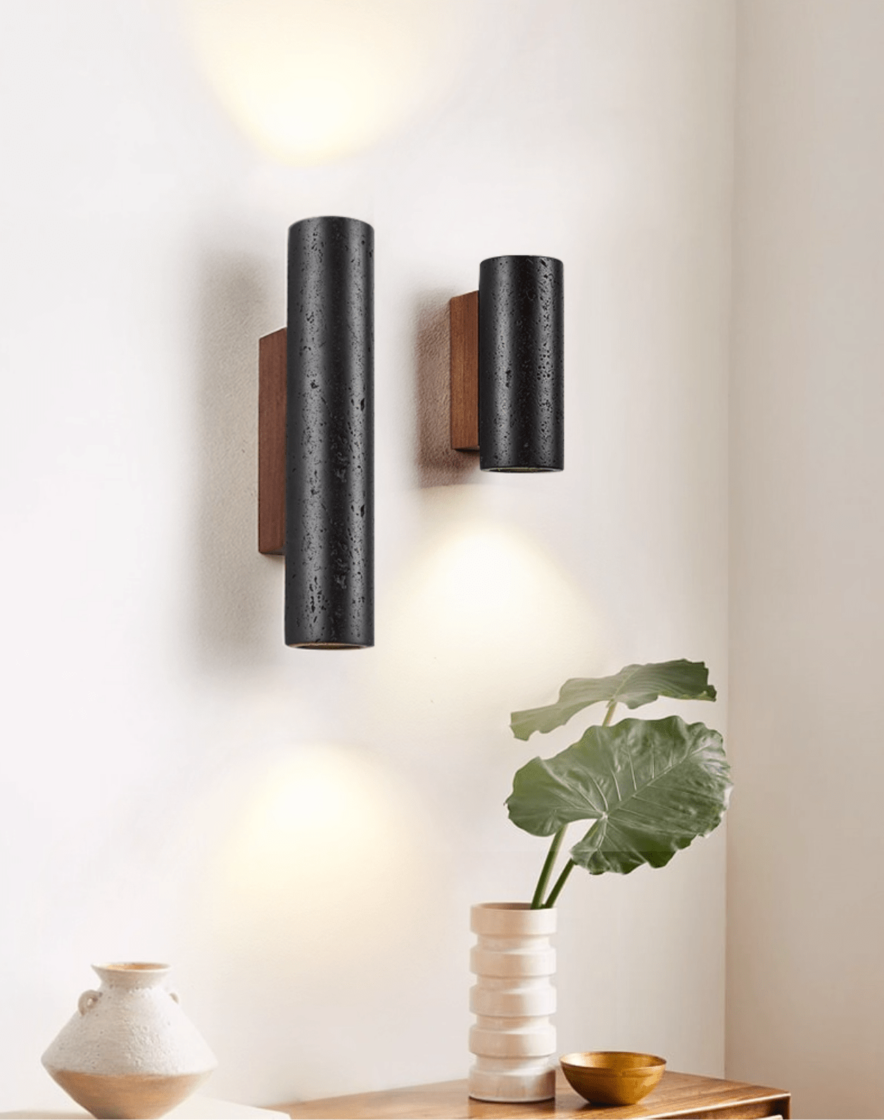 Volcanic Noir Wall Sconce - Adjustable Angle & Energy-Efficient LED