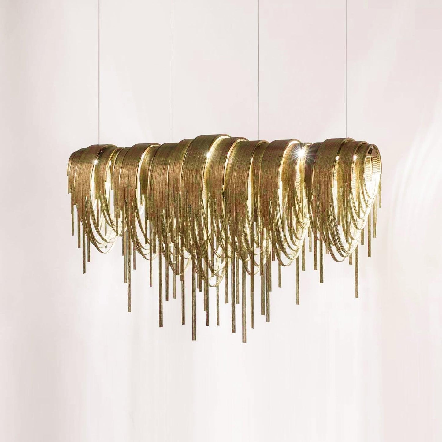 Elegant Length Chains Chandelier - Adjustable Height, Modern Design