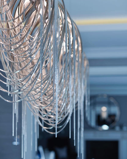 Elegant Length Chains Chandelier - Adjustable Height, Modern Design