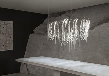Elegant Length Chains Chandelier - Adjustable Height, Modern Design