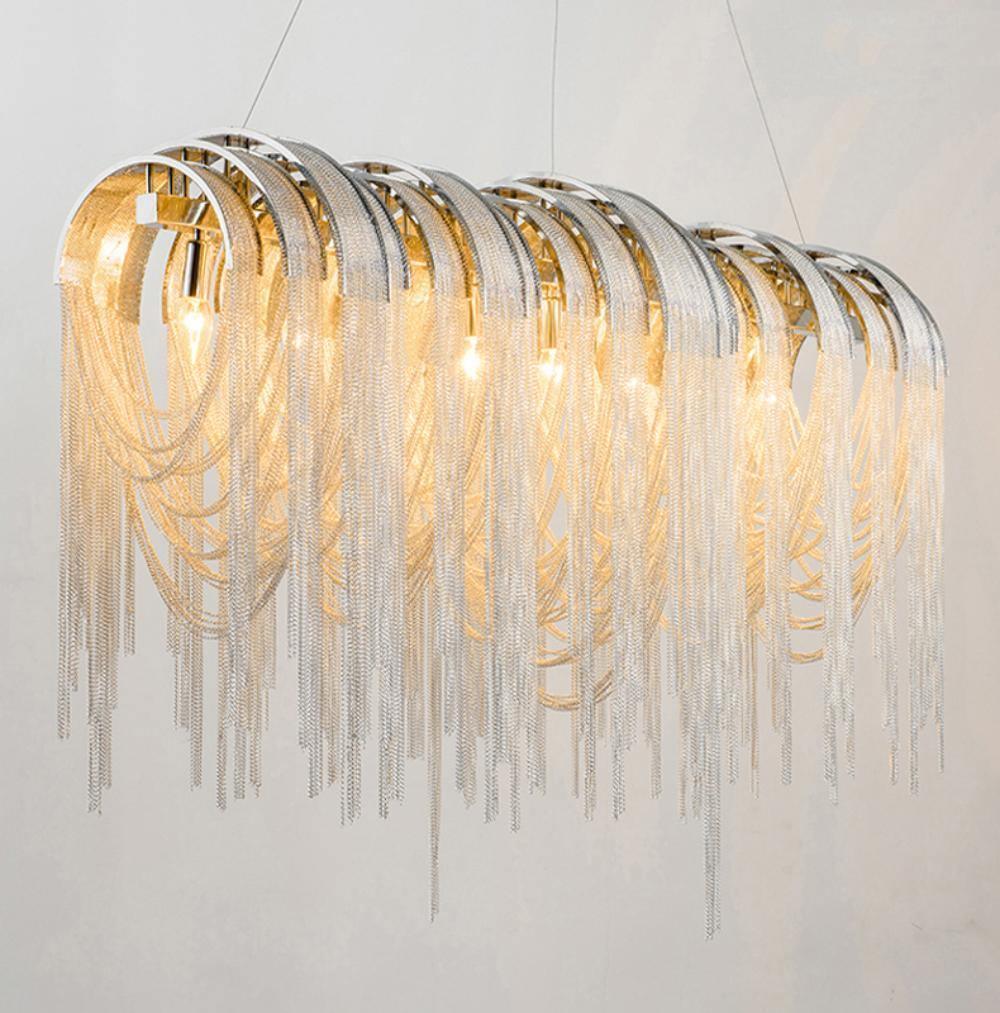 Elegant Length Chains Chandelier - Adjustable Height, Modern Design
