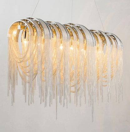 Elegant Length Chains Chandelier - Adjustable Height, Modern Design