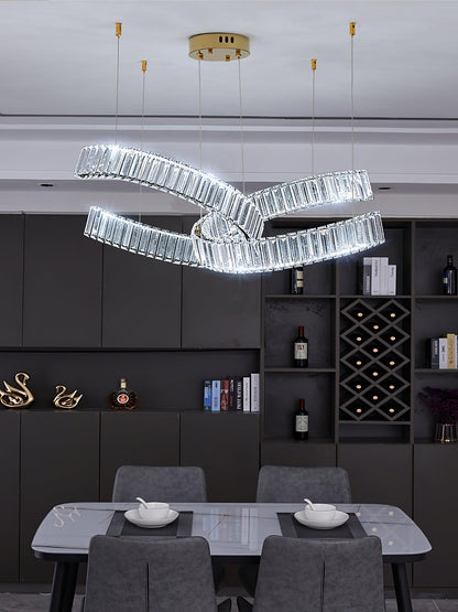 Vortex Chandelier - Modern Design, Dimmable LED, Adjustable Height