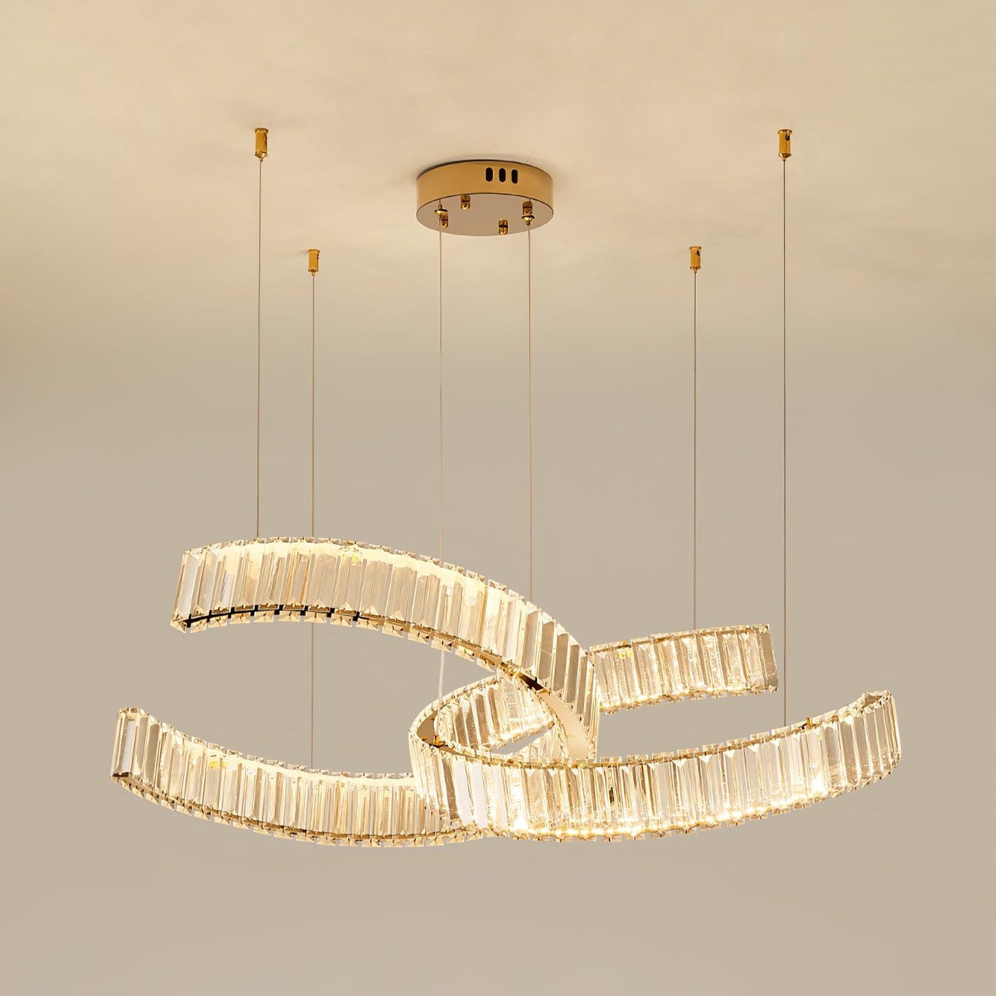 Vortex Chandelier - Modern Design, Dimmable LED, Adjustable Height