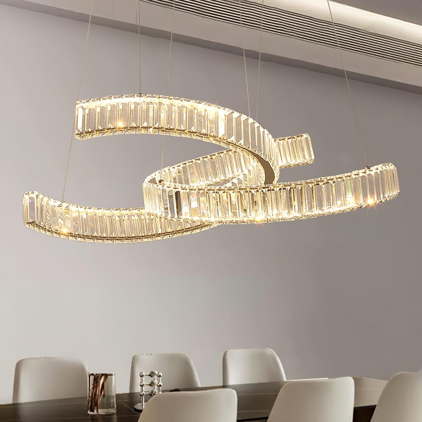Vortex Chandelier - Modern Design, Dimmable LED, Adjustable Height