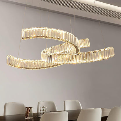 Vortex Chandelier - Modern Design, Dimmable LED, Adjustable Height