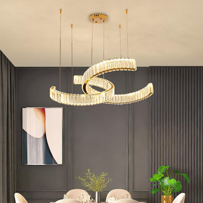 Vortex Chandelier - Modern Design, Dimmable LED, Adjustable Height