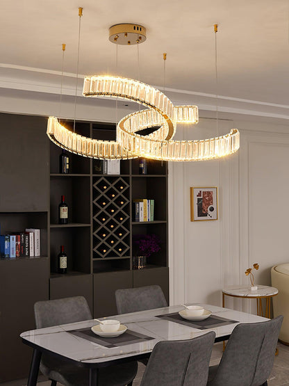 Vortex Chandelier - Modern Design, Dimmable LED, Adjustable Height