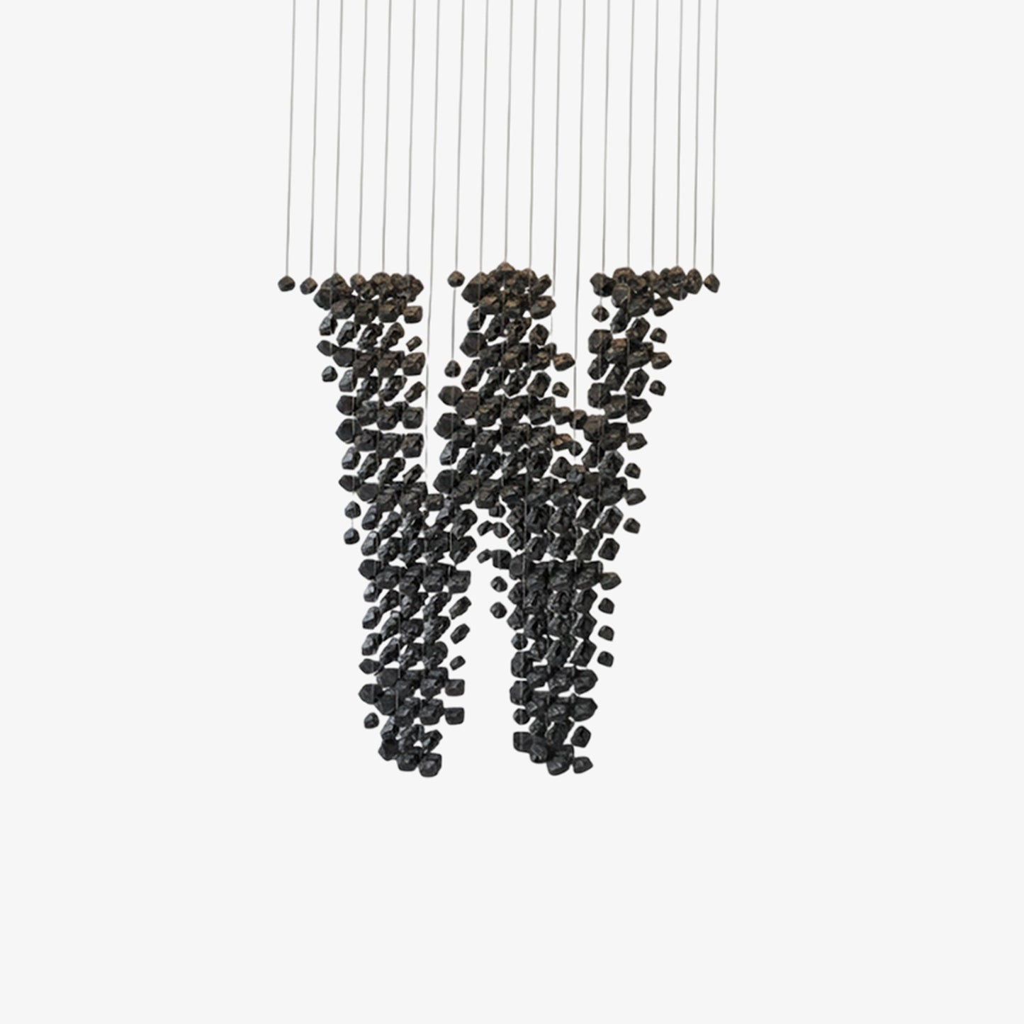 Elegant Charcoal Chandeliers with Adjustable Height and LED Compatibil