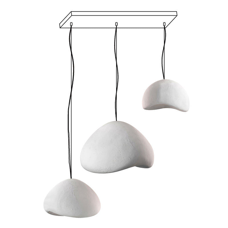 Zenra Wabi-Sabi Organic Chandelier - Eco-Friendly, Adjustable Height