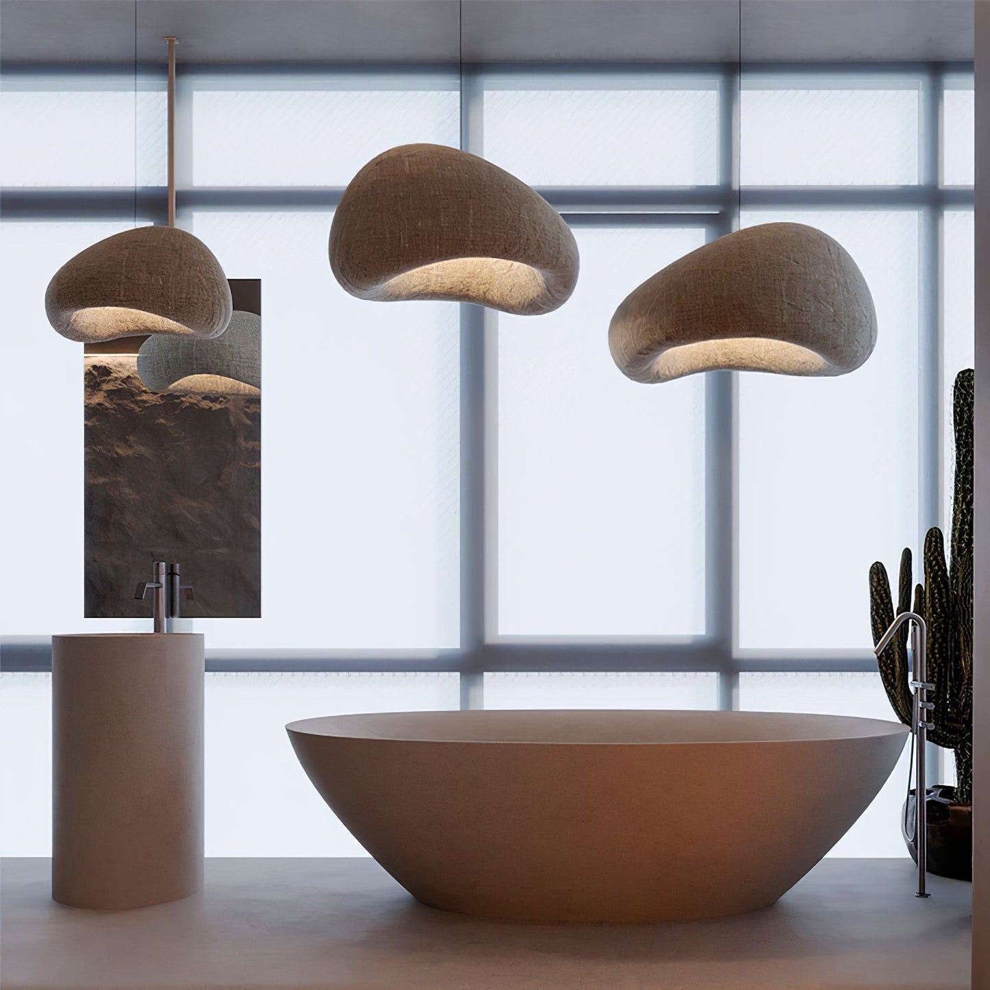 Zenra Wabi-Sabi Organic Chandelier - Eco-Friendly, Adjustable Height