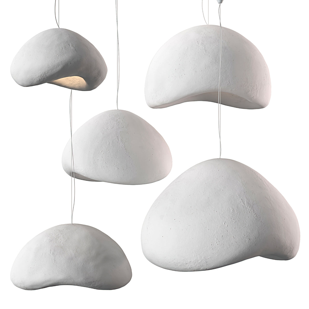 Zenra Wabi-Sabi Organic Chandelier - Eco-Friendly, Adjustable Height