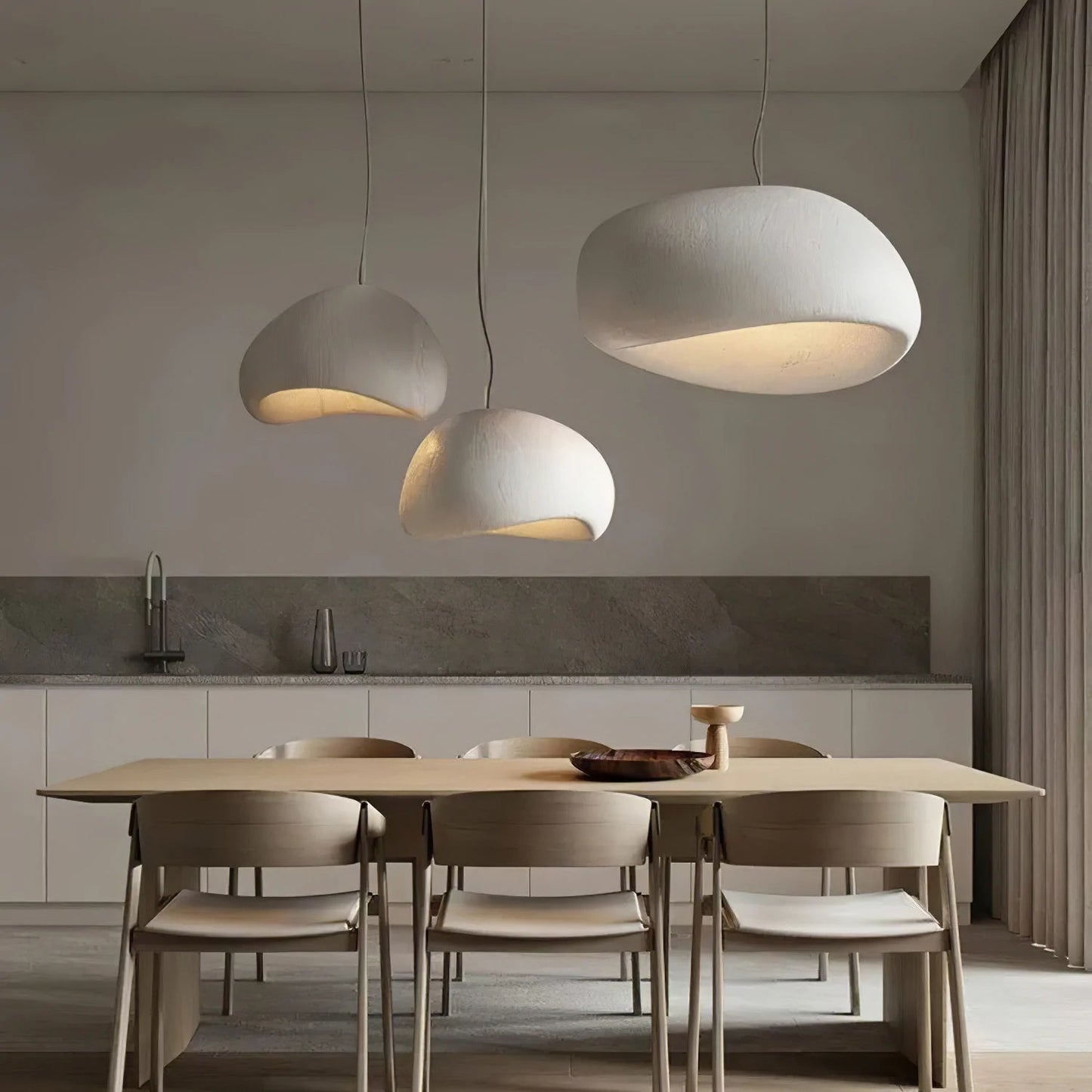 Zenra Wabi-Sabi Organic Chandelier - Eco-Friendly, Adjustable Height