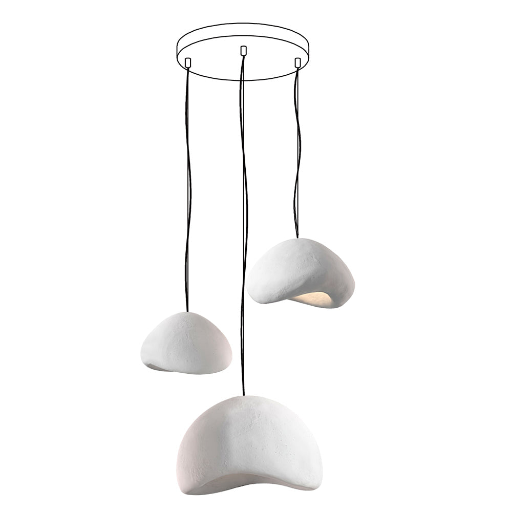 Zenra Wabi-Sabi Organic Chandelier - Eco-Friendly, Adjustable Height