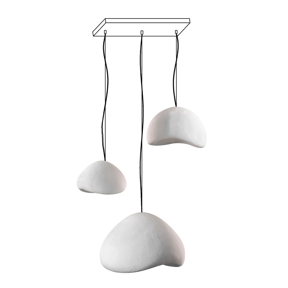 Zenra Wabi-Sabi Organic Chandelier - Eco-Friendly, Adjustable Height