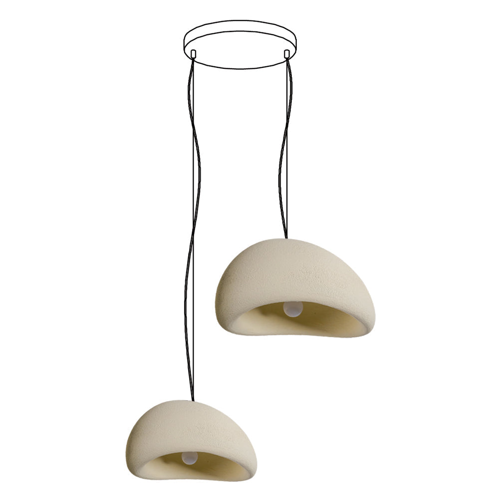 Zenra Wabi-Sabi Organic Chandelier - Eco-Friendly, Adjustable Height