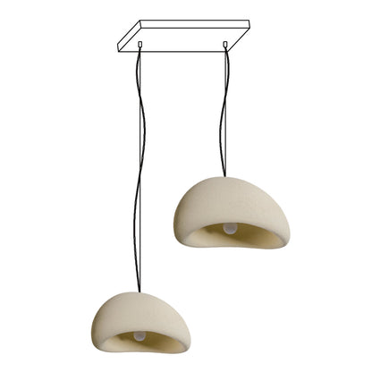 Zenra Wabi-Sabi Organic Chandelier - Eco-Friendly, Adjustable Height