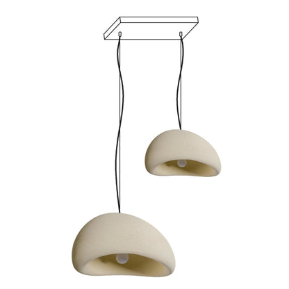 Zenra Wabi-Sabi Organic Chandelier - Eco-Friendly, Adjustable Height