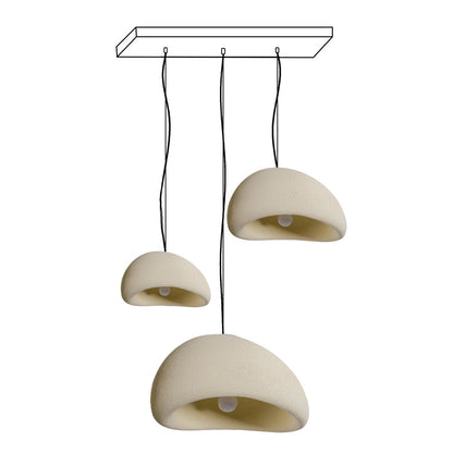 Zenra Wabi-Sabi Organic Chandelier - Eco-Friendly, Adjustable Height