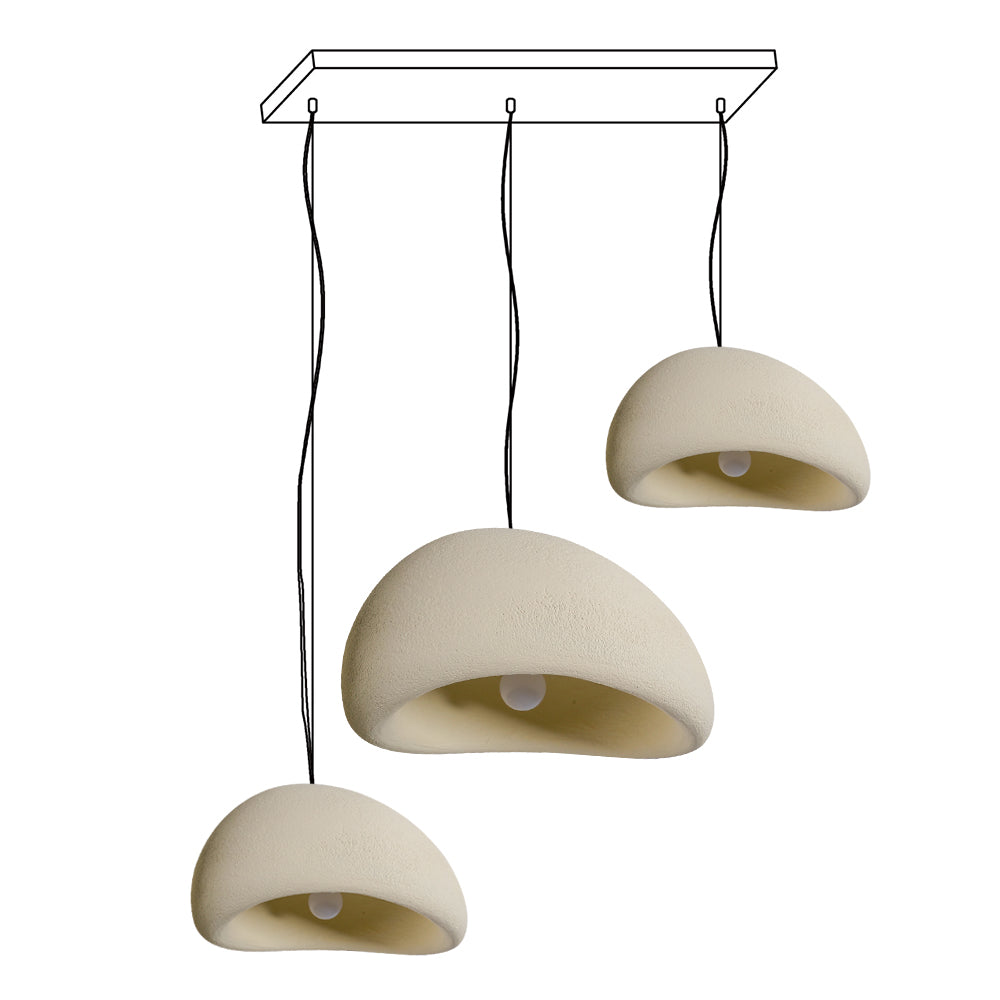 Zenra Wabi-Sabi Organic Chandelier - Eco-Friendly, Adjustable Height