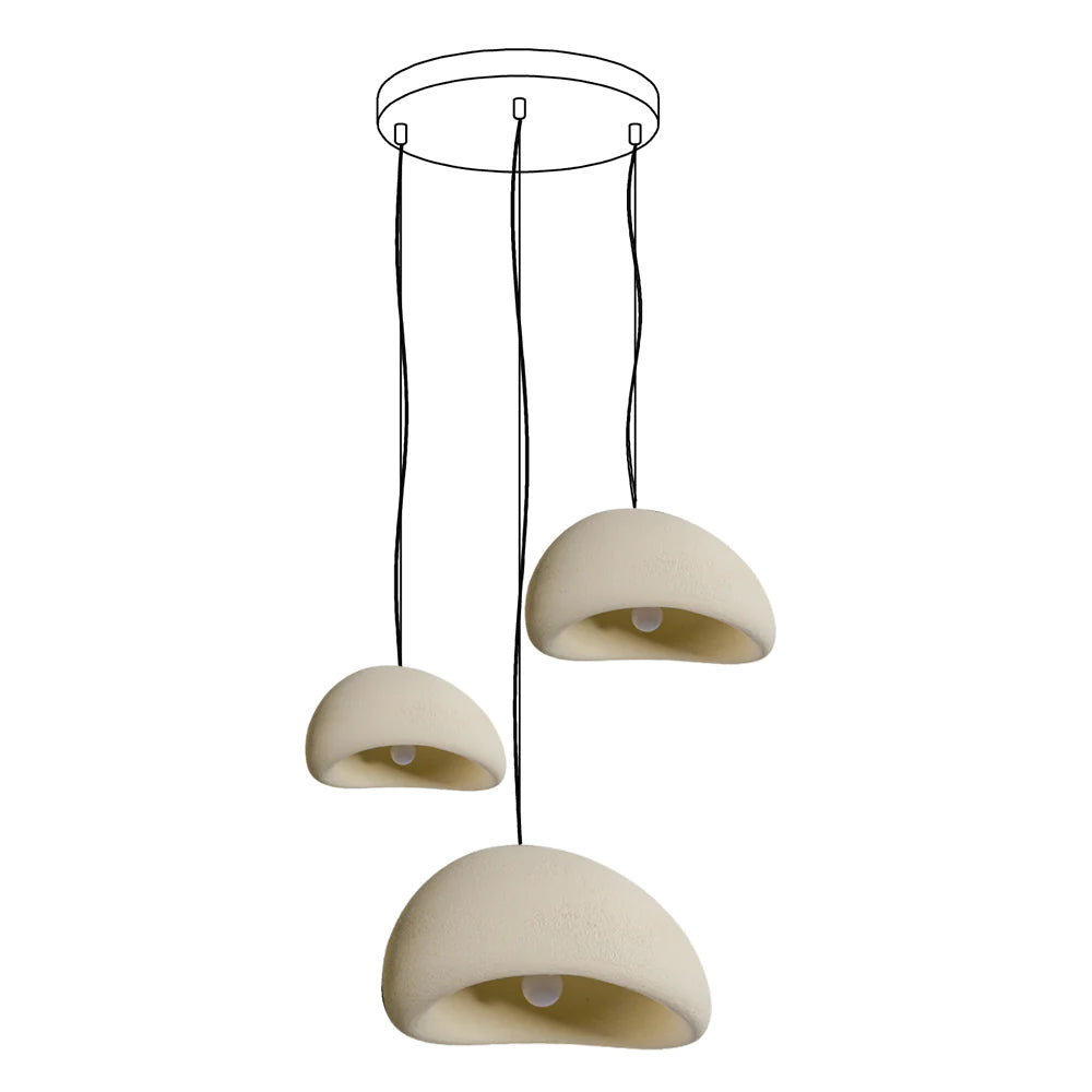 Zenra Wabi-Sabi Organic Chandelier - Eco-Friendly, Adjustable Height